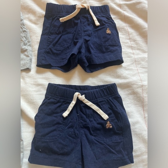 Gap Baby 4 Pairs Brannan Casual Blue Gray Drawstring Shorts - Picture 2 of 4
